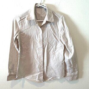 Liz Claiborne Women's Button Down Shirt  Beige/Tan   Size: S